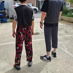 할머니바지 몸빼 꽃무늬 바지