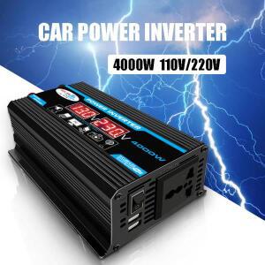 자동차 전원 인버터 LED 액정 4000W 12V 220V/110V 변환기 충전기 어댑터 다중 보호 듀얼 USB 전압