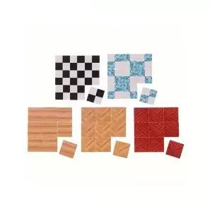 9개 112 나무 바닥 타일 30x30mm 인형의 집 주방 욕실 식당 DIY 장식