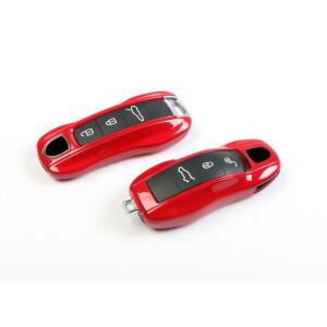 포르쉐 911 718 파나메라 카이엔 마칸 리모컨 키 교체용 자동차 커버 카민 레드 리모트 폴딩키 쉘 액세서리