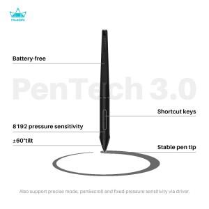 HUION 펜 태블릿 모니터용 무배터리 스타일러스 Kamvas 13 22/22 플러스 프로 24 용 2 익스프레스 키 PW517