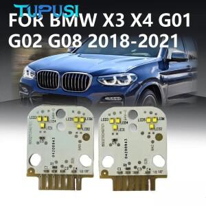 BMW 호환 호환 X3 X4 G01 G02 G08 2018-2021 DRL 모듈 주간 주행등 화이트 LED 헤드라이트 보드 엔젤 아이