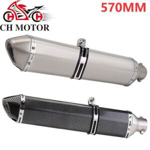 범용 51MM 바이크 오토바이 스테인레스 스틸 배기 파이프 570mm (닌자400 R3 Z900 S1000RR pcx160 듀크390