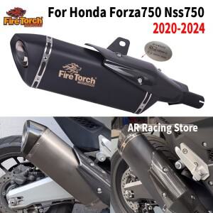 혼다 호환 포르자750 포르자 NSS 750 2020-2024 바이크 오토바이 배기 이스케이프 미드 링크 파이프 (카본