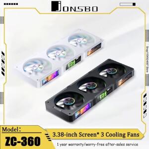 JONSBO ZC-360 스크린 디스플레이 케이스 팬 5V ARGB Shenguang 동기식 데스크탑 컴퓨터 호스트 연결 듀얼