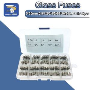 유리관퓨즈 휴즈 블로우 유리 튜브 모듬 개세트 타격 512345681020A 100 10 250V 키트 퓨즈 5X20MM