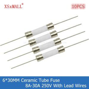 유리관퓨즈 휴즈 10개 30MM 고속 리드선 튜브 세라믹 12A 20A 30A 10A 블로우 8A 250V 25A 15A 퓨즈
