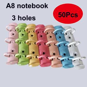 50Pcs A8 노트북 3 홀 바인더 클립 금속 링 액세서리 루스 예산 앨범 일기 보관