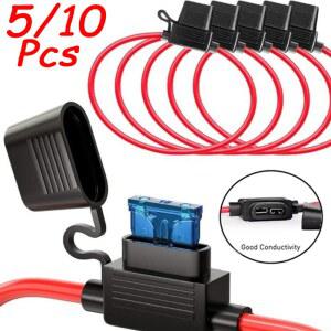 휴즈홀더 퓨즈 510PCS 차량용 방수 소켓 미니 어댑터 스위치 14AWG 박스 2V 오토바이 30A 라인