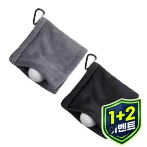 [1+2] 14*14cm 골프 타월 높은 수분 흡수 카라비너 후크 클럽 청소용 땀 천