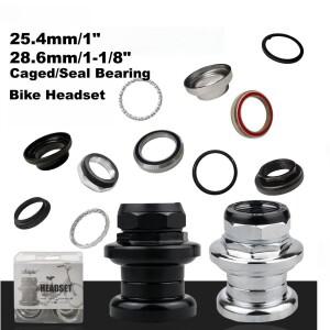 25.4MM/1인치 및 28.6MM/1-1/8인치. 30MM/34MM 헤드 튜브용 나사산식 케이지형 씰 베어링 자전거 헤드셋,