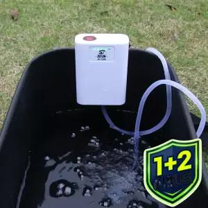 [1+2] JSFUN 산소 물고기 탱크 펌프 USB 충전식 공기 버블 러 야외 낚시를위한 매우 조용한 휴대용
