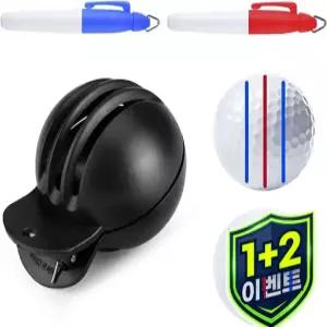 [1+2] 퇴색 방지 골프 공 라이너 고급 디자인 볼 마킹 도구 스탬프 마커 2개가 포함된 정렬 1개