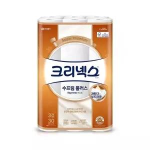 [아웃도어스/골피아]크리넥스 수프림 플러스 화장지 40m x 30롤 대용량 실속