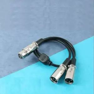 XLR 캐논 연장 케이블 2분배 Y형 3P Mic Canon F Mx2