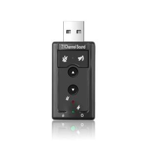 가상 7.1 채널 사운드 카드 외부 USB 2.0 오디오 마이크 스피커 어댑터 스테레오 3.5mm 잭 헤드폰