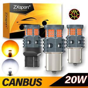 2x Led 조명 P21W 하이퍼 플래시 없음 1156 BA15S T20 7440 전구 자동차 튜닝 Canbus 회전 신호 램프 호박
