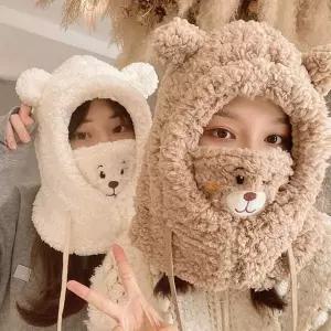 [제이큐]겨울 방한 넥워머 뽀글이 모자 양털 귀도리 바라클라바