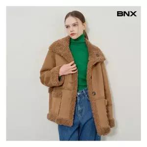 BNX 정상가 209,000원 양털 하이넥 리버시블 무스탕 자켓 BX4JK008L0 1388073