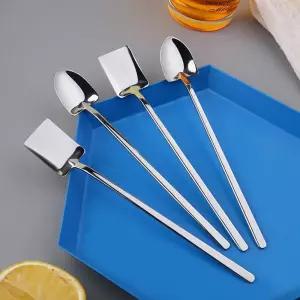 삽 모양 스텐 티스푼 디저트 롱 스푼 18cm DD-11695