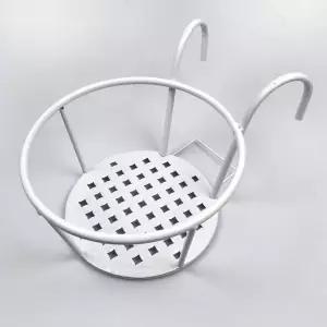 베란다 화분 정리 화이트 철제 화분걸이대 Zwi87adf