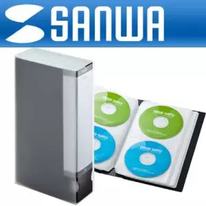 SANWA CD DVD 케이스 블랙 72매파일형CD보관함 파형CD 파형DVD