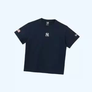 뉴에라 ()MLB 뉴욕 양키스 스크립트 티셔츠 상의 이브닝 블루 14681131 5156475