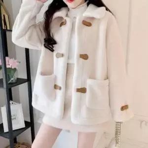 무스탕 자켓 양털 베이직 코트 점퍼 자켓 여자 코트 여자 겨울 패딩 무스탕