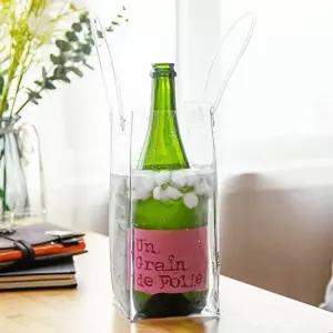 PVC 와인 칠링백 샴페인 칠링 와인칠러 와인 칠링백 쿨러 쿨링백 투명아이스버킷 얼음 팩 바스켓 샴페인