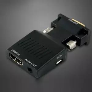 HDMI 컨버터 HDMI to VGA 오디오 지원 젠더