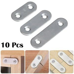 프로파일부품 10PCS 스틸 374756X16MM 플랫 브라켓 수리 가구 연결