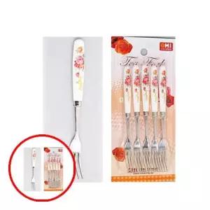 헤이지 C0811 챠밍티포크5P 황실장미 커트러리세트 디저트포크세트 티포크세트