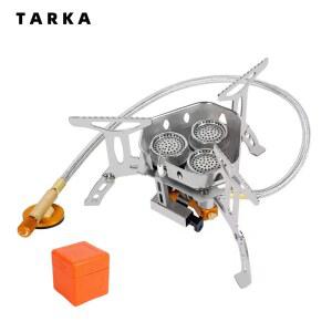 강염스토브 TARKA 3 가스 스토브 관광 캠핑 야외 요리 용광로 장비 접이식 5800W 하이킹 바베큐 배낭 버너