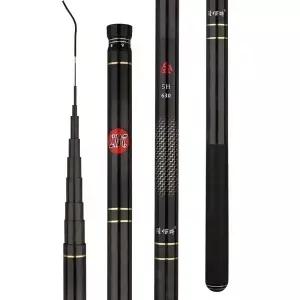 초경량 높은 CarbonTelescopic 낚싯대 탄소 섬유 민물 잉어 피더 3m4m5m6m7m8m 낚시대