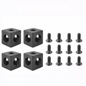 프로파일부품 4PCS8PCS 세트 알루미늄 합금 큐브 커넥터 사각형 나사가있는 너트