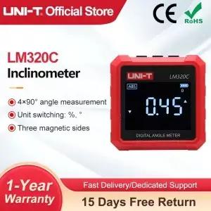 UNI-T 경사계 LM320C 각도계 자기 디지털 레벨 게이지 4X90 각도기 고니오미터 전자
