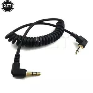 1pcs 3.5mm 더블 벤드 90도 남성 오디오 라인 스프링 케이블 스테레오 Mp3 휴대 전화 자동차 Aux 스피커