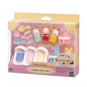 매장정품 SYLVANIAN FAMILIES 5532-초콜릿토끼 세쌍둥이 돌보기 세트