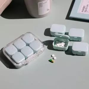 휴대용 약통 알약 케이스 U066 크기별 DIY 소분 보관 휴대용 크기별 약보관함 일주일 미니