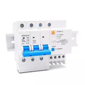1Pcs DZ47LE-63 3P+N 40A 400V 4 모듈 RCCB(3상 시스템용 중성선 보호 기능 포함)