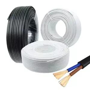 2 핀 10M 20M 18AWG RVV 전기 흰색 검정색 연장 와이어 단색 스트립 용 LED 전원 케이블