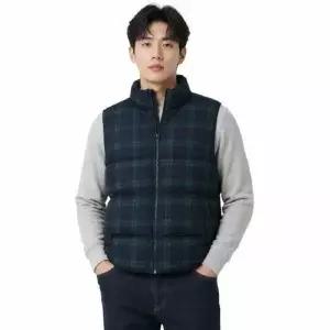 [리미드] 남성 한겨울 체크 웜업 패딩 조끼 2A-VEP-CHECK