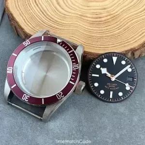 100m 방수 시계 케이스 41mm 블랙 베이 스타일 맞춤 NH35 Miyota8215 821A DG2813 ETA2824 2836 PT5000
