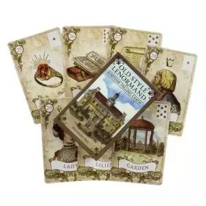 올드 스타일 Lenormand 운세 오라클 카드 타로 데크 영어 비전 에디션 보드 파티를위한 게임