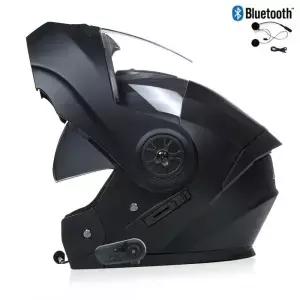 블루투스 남성용 오토바이 헬멧 용 풀 페이스 카스코 Man Motocross Kask Flip up Casque De Moto DOT