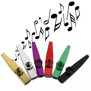 알루미늄 합금 금속 Kazoo 쉽게 배울 수있는 악기 다이어프램 입 Kazoos 내구성 멀티 컬러 플루트