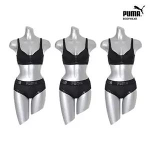 [NS홈쇼핑]푸마 얼티밋 브라 6종 패키지(브라3종+팬티3종)(블랙3)[36060918]
