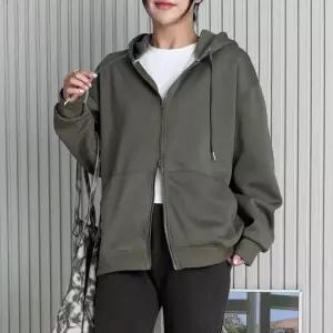 여성 베이직 후드맨투맨 후드 아우터 집업 기본 간절기 모자맨투맨 점퍼