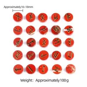 25pcs 탄생석 크리스탈 스톤 비즈 세트 광장 룬 에너지 천연석 마녀 운세 돌 홈 인테리어