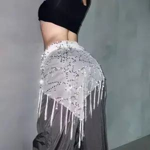 다목적 밸리 댄스 허리 체인 술 삼각형 스카프 벨트 재즈 액세서리 인도 휴일 방귀 커튼